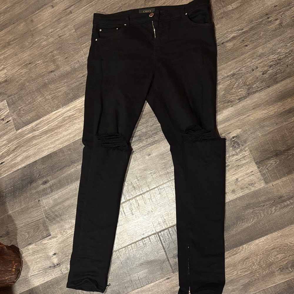 ORO Black Relaxed Men Jeans